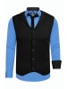 Hemd mit Weste und Krawatte in Blau
