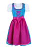 Kinderdirndl 3-teilig Emilia in Türkis-Fuchsia