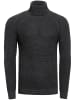 Grobstrick Slim Fit Rollkragen-Pullover in Anthrazit