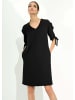 Elegantes Freizeitkleid mit Schlitz in schwarz