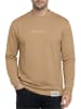 Herren Oversized Langarm Shirt in Warm Brown