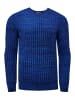 Grobstrick Neon Pullover in Blau