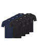 Kappa 8er Pack Herren-T-Shirt Basic mit Rundhals Ausschnitt in 4xNavy 4xSchwarz