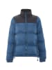 Damen Wattierte Steppjacke in Dunkelblaugrün Schwarz
