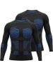 2x Herren Thermo Langarmshirt in Blau