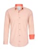Pastell Hemd S - 6XL Slim Fit Cotton-Stretch in Peach