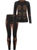 Damen Sport-Funktionsunterwäsche Set Hemd + Hose in Orange