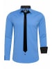 Hemd mit Krawatte in Blau