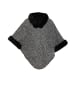 Women Poncho in Schwarz