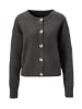 Strickjacke in dunkelgrau-meliert
