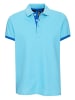 Kontrast Polo Pique Shirt Regular Fit in Aqua / Blau