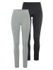 Leggings in schwarz + salbei