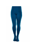 Blickdichte und warm 60 DEN Mikrofaser Strumpfhose ohne Muster in Teal Blaugrün