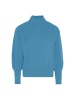 Damen Pullover Mit Blumenstick in TÜRKIS