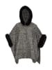 Women Poncho in Schwarz