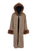 Damen Poncho in Braun