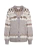 Damen Strickcardigan in Grau Mehrfarbig