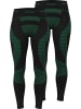 2 x Thermounterhose Lange Skiunterwäsche für Damen in Grün/Schwarz