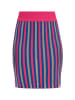 Damen Strick Minirock in Pink Mehrfarbig