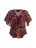 Damen Bluse in Rot Schlange