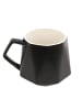 Kaffee Tee Tasse in Feinschliff Optik 350 ml Becher mit Henkel in 1x Schwarz