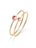Ring 925 Sterling Silber Ring Set in Pink