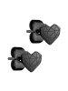 Ohrstecker Broken Heart Mini in schwarz