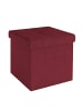Faltbare Sitzhocker 30x30x30 cm in GRANAT ROT