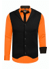 Hemd mit Weste und Krawatte in Orange