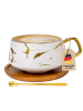 Kaffeetasse Teetasse Keramik 200ml mit Untersetzer in 1x Weiß