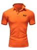 Poloshirt GABRIEL in Orange/Schwarz