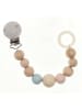 Schnullerkette "nature" in rosa/blue