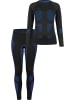Damen Sport-Funktionsunterwäsche Set Hemd + Hose in Blau
