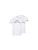 Kappa 2er Pack Herren-T-Shirt LOGO mit Rundhals Ausschnitt in 2xWeiß