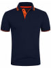 Poloshirt - RRCOLIMA Kurzarm Polo-Hemd T-Shirt in Navy-Orange