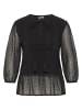 Damen Blusenshirt Mit Spitze in SCHWARZ