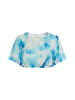 Damen Bluse Mit Batikmuster in Blau Mehrfarbig