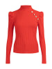 Damen Rippstrick Pullover in Rot
