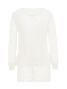 Damen Strickpullover in Wollweiss