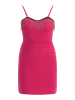Damen Minikleid Mit Perlenketten in Pink
