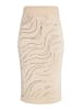 Damen Midirock in Creme