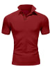 Basic Kurzarm Poloshirt MAINE in Bordeaux