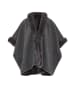 Women Poncho in Dunkelgrau