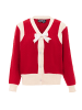 Damen Strickjacke in Rot Wollweiss