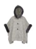 Damen Poncho in Hellgrau