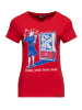 Queen Kerosin Print T-Shirt Keep Your Love Cool in rot