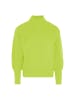 Damen Pullover Mit Blumenstick in LIMETTE
