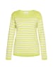 Damen Strick Pullover in Hellgrün Wollweiss