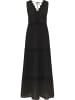Damen Spaghetti Kleid Maxi in Schwarz
