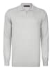 Polo Kragen Langarm Pullover in Grau